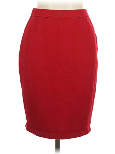 Pre-owned St John Formal Skirt In Red