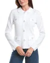 St John St. John Four Pocket Collared Jacket In White