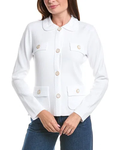 ST JOHN FOUR POCKET COLLARED JACKET