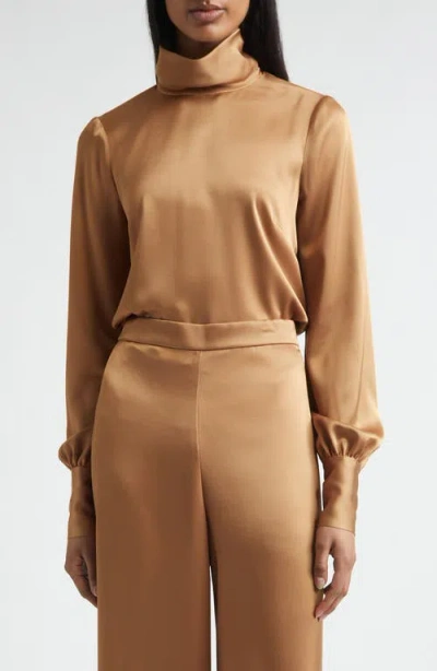 St John St. John Fraces Liquid Satin Top In Gold