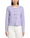 St John St. John Framed Boxy Jacket In Purple