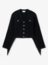 St John Fringe-detail Ribbed Knit Jacket In Black