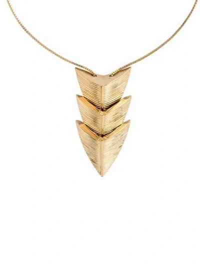 Pre-owned St John Geometric Pendant Necklace, 29" In Multicolor