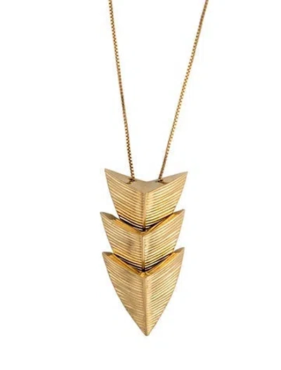 Pre-owned St John Geometric Pendant Necklace, 33.5" In Multicolor