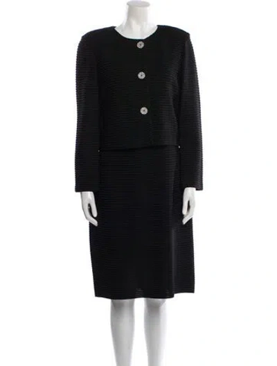 Pre-owned St John Glitter Accents Dress Set In Multi