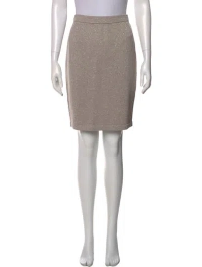 Pre-owned St John Glitter Accents Knee-length Skirt