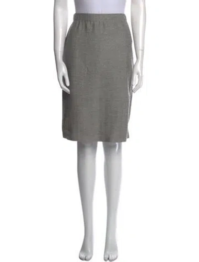 Pre-owned St John Glitter Accents Knee-length Skirt In Black