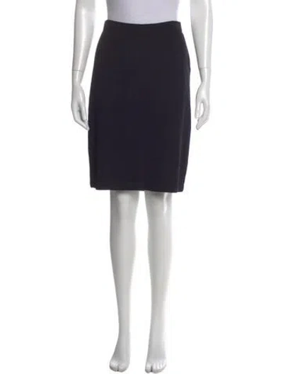 Pre-owned St John Glitter Accents Knee-length Skirt In Black