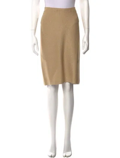 Pre-owned St John Glitter Accents Knee-length Skirt In Neutral