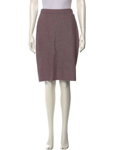 Pre-owned St John Glitter Accents Knee-length Skirt In Pink