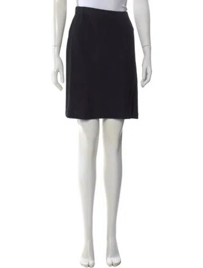 Pre-owned St John Glitter Accents Mini Skirt In Blue