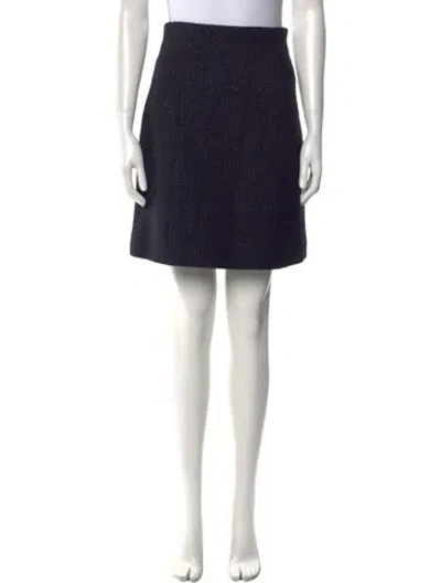 Pre-owned St John Glitter Accents Mini Skirt W/ Tags In Blue