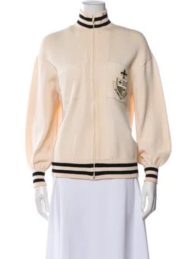 Pre-owned St John Graphic Print Bomber Jacket In Neutral