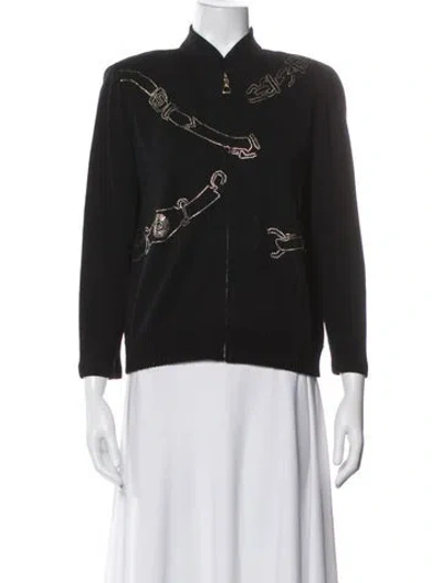 Pre-owned St John Graphic Print Evening Jacket In Black