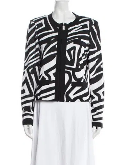 Pre-owned St John Graphic Print Jacket In Black