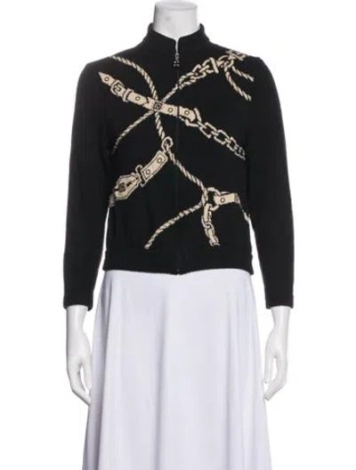 Pre-owned St John Graphic Print Jacket In Black