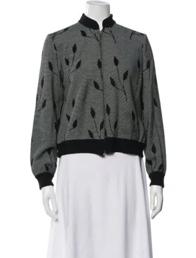 Pre-owned St John Graphic Print Jacket In Green