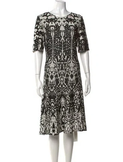 Pre-owned St John Graphic Print Knee-length Dress In Multi