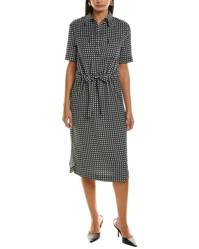 ST JOHN GRID PRINT SHIRTDRESS