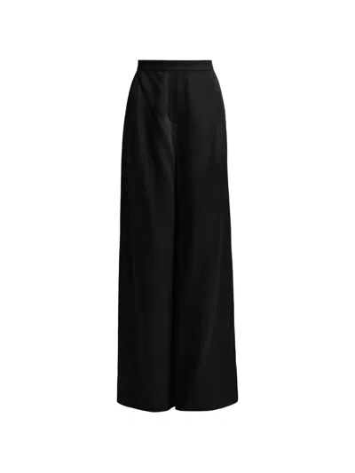St John Hammered Satin Pocket Trousers In Black