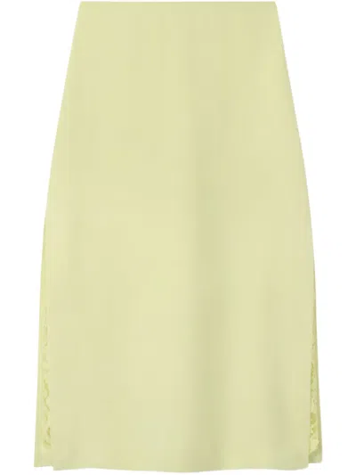St John High-waisted Pencil Skirt In Green