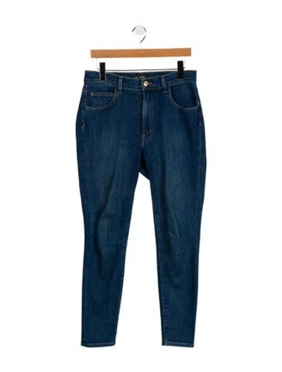Pre-owned St John High-rise Skinny Leg Jeans In Blue