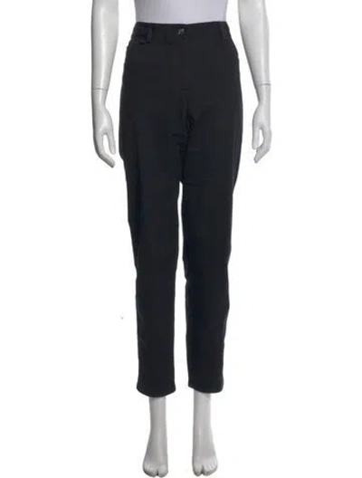 Pre-owned St John High-rise Straight Leg Jeans In Black