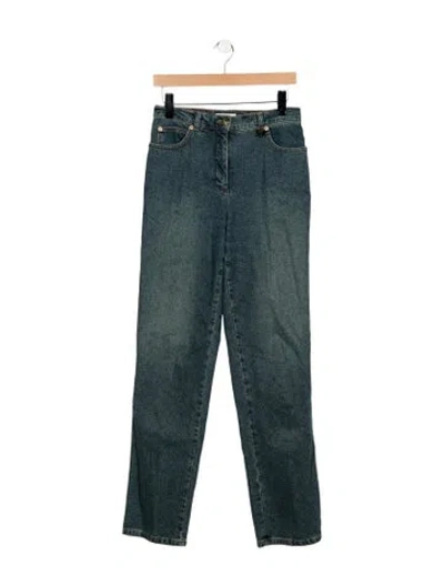 Pre-owned St John High-rise Straight Leg Jeans In Blue