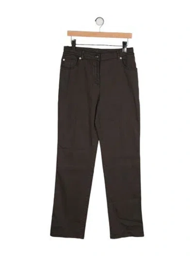 Pre-owned St John High-rise Straight Leg Jeans In Green