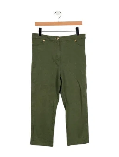 Pre-owned St John High-rise Straight Leg Jeans In Green