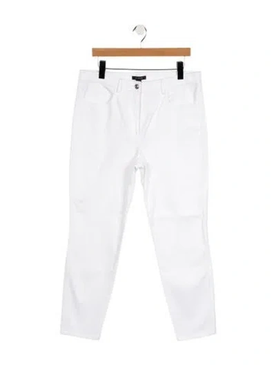 Pre-owned St John High-rise Straight Leg Jeans W/ Tags In White