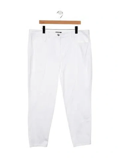Pre-owned St John High-rise Straight Leg Jeans In White