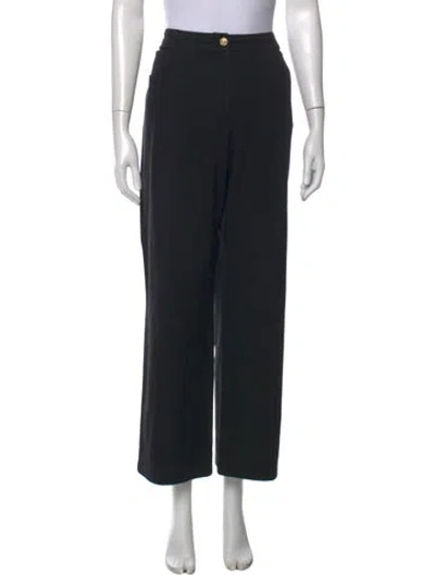 Pre-owned St John High-rise Wide Leg Jeans In Black