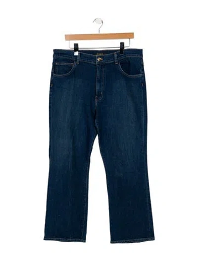 Pre-owned St John High-rise Wide Leg Jeans In Blue