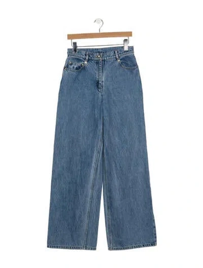 Pre-owned St John High-rise Wide Leg Jeans In Blue