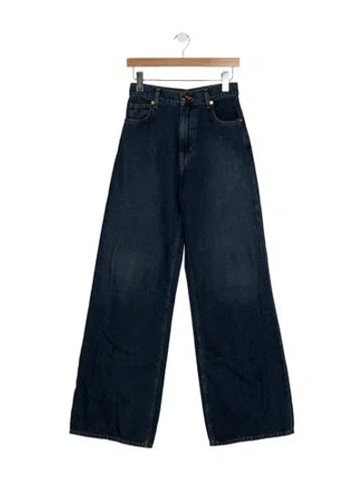 Pre-owned St John High-rise Wide Leg Jeans In Blue