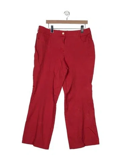 Pre-owned St John High-rise Wide Leg Jeans In Red