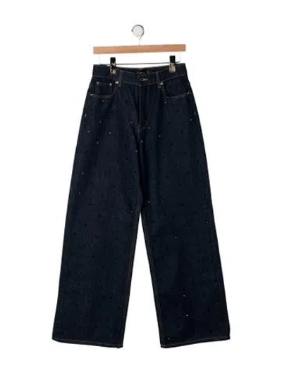 Pre-owned St John High-rise Wide Leg Jeans W/ Tags In Blue