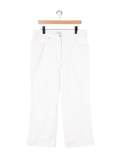 Pre-owned St John High-rise Wide Leg Jeans In White