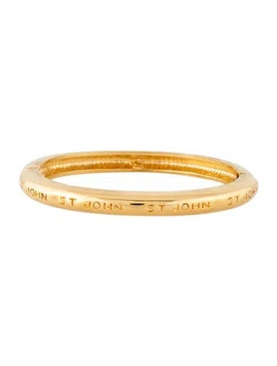 Pre-owned St John Hinged Bangle Bracelet, 6.75" In Multicolor