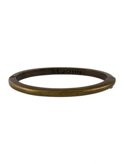 Pre-owned St John Hinged Bangle Bracelet, 7.25" In Multi