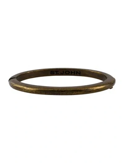 Pre-owned St John Hinged Bangle Bracelet, 7.25" In Multi