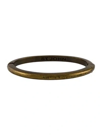 Pre-owned St John Hinged Bangle Bracelet, 7.25" In Multi