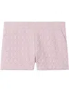St John St. John Collection Honeycomb Tweed Shorts In Pink
