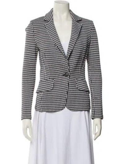 Pre-owned St John Houndstooth Print Blazer