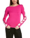St John St. John Intarsia Sweater In Pink