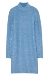 St John Mock Neck Sequin Knit Dress In Laguna Multi