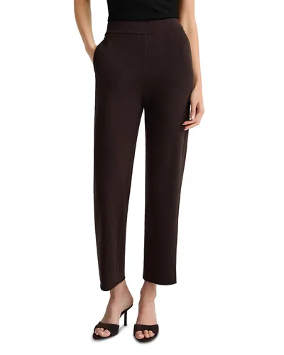 St John Isabelle Wool Blend Knit Pants In Brown