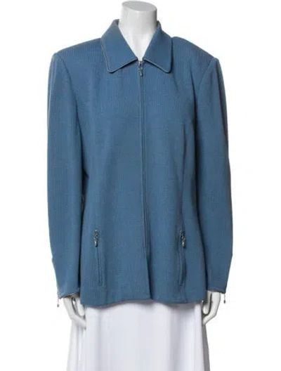 Pre-owned St John Jacket In Blue
