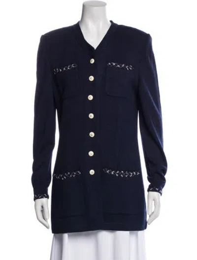 Pre-owned St John Jacket In Blue